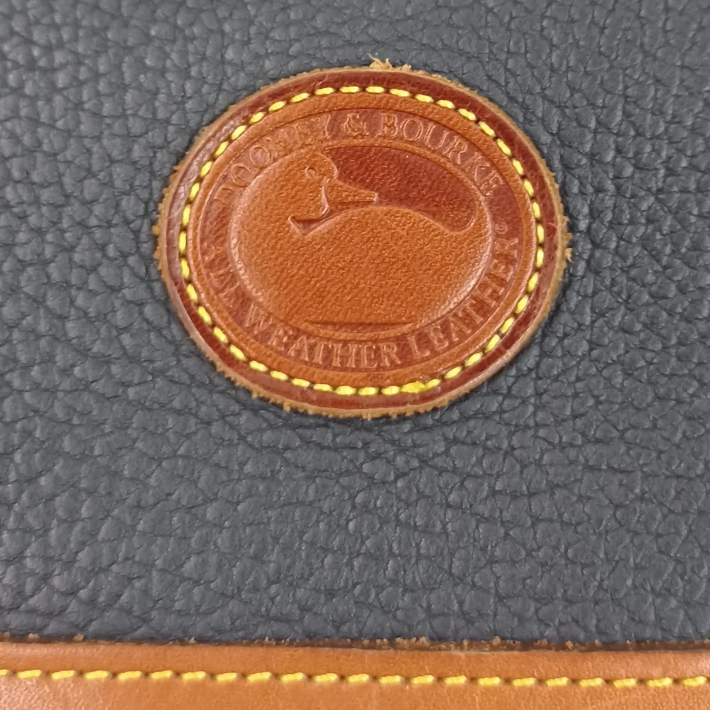 VTG Dooney & Bourke Navy and Brown Purse - Picture 9 of 16